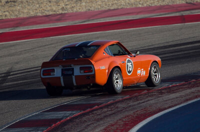 William Bowdish in his 1971 Datsun 240Z up through the esses William Bowdish in his 1971 Datsun 240Z up through the esses
