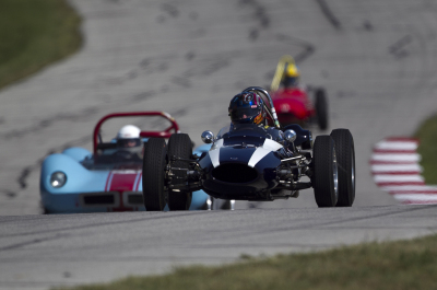 Chip Fudge in his Cooper FJ as he raced multiple cars this weekend