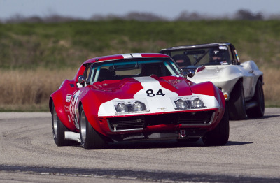 Jim Sandberg 1969 Corvette with Joe Robau 1964 Corvette