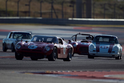John Fudge and his 1966 Bizzarrini 5300 GT leading 81 Nicolas Clemence and 84 AC D'Augustine John Fudge and his 1966 Bizzarrini 5300 GT leading 81 Nicolas Clemence and 84 AC D'Augustine