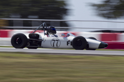 Wes Wiggington up to speed in his Brabham BT21 Wes Wiggington up to speed in his Brabham BT21
