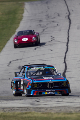 Taylor Fudge 1972 BMW 3.0 CSL being chased by Chip Fudge in his 1966 Bizzarrini 5300GT Strada