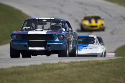 Jester Bobby Whitehead and his Ford Mustang are not joking around at Hallett